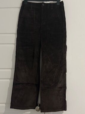 Women’s Brown Corduroy Wide-Leg Pants